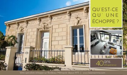 Façade en pierre d'une maison bordelaise de type échoppe